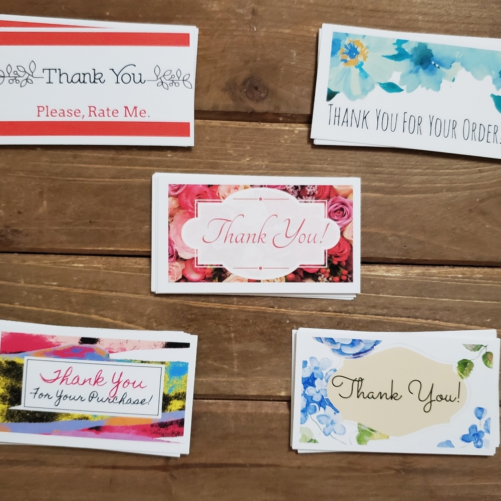 Thank You Cards 50 Business Card 3x2